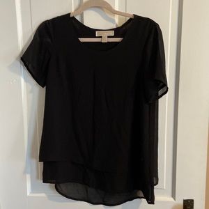 Michael Kors Black Blouse with Criss Cross back